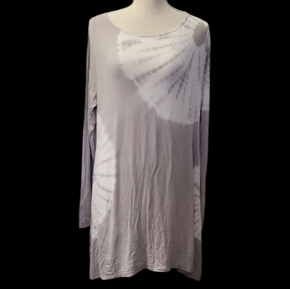 Soft Surroundings Asymmetric Tie Dye Long Sleeve Tunic